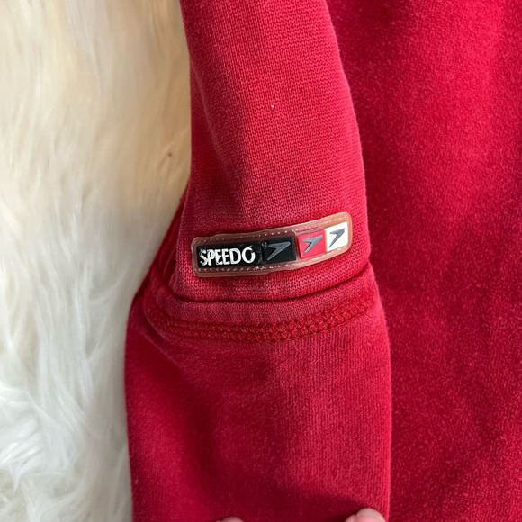 Speedo Womens Cropped Sweatpants Red Mid Rise Pockets Drawstring L - Picture 7 of 9